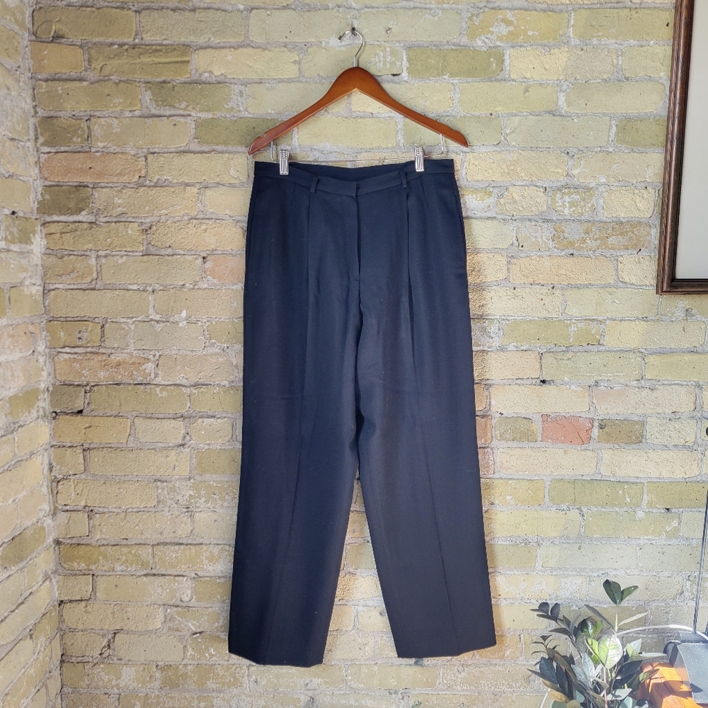 Liz Clairborne Womens Black Wool Dress Pants Womens Size 12